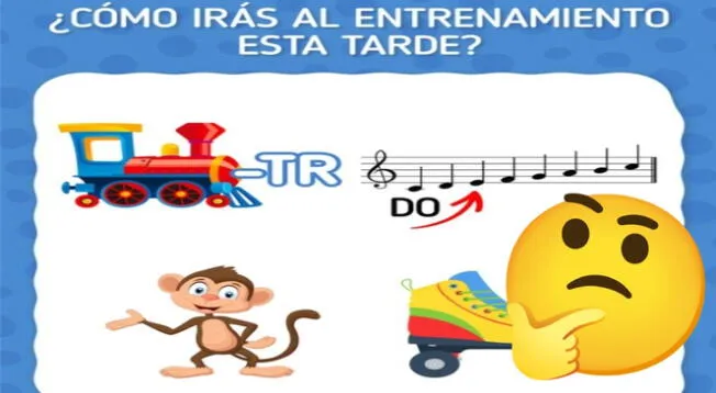 Acertijo visual: ¿Cómo irás al entrenamiento esta tarde? Adivina en tiempo récord Acertijo visual: ¿Cómo irás al entrenamiento esta tarde? Adivina en tiempo récord