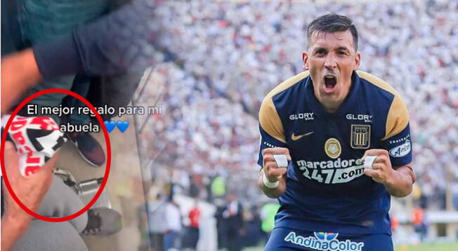Édgar Benítez obsequia camiseta a hincha de Alianza Lima