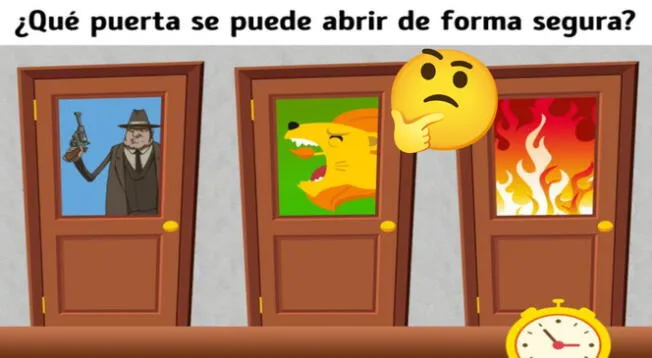 Reto visual: ¿Qué puerta se puede abrir de forma segura? Adivina en tiempo récord Reto visual: ¿Qué puerta se puede abrir de forma segura? Adivina en tiempo récord