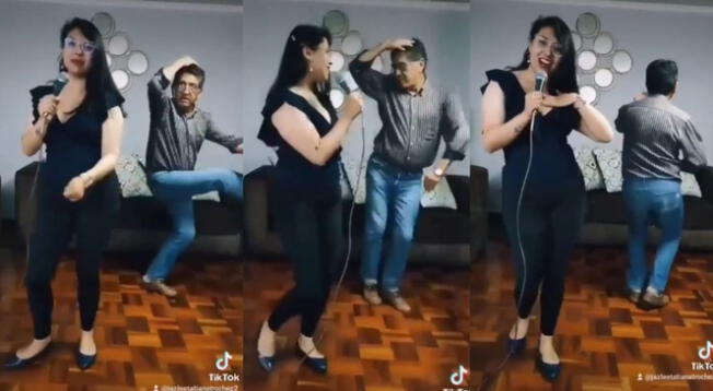 Padre se 'robó el show' con divertidos pasos de baile mientras su hija cantaba