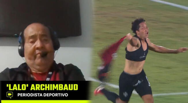 Lalo Archimbaud no contuvo su emoción ante el gol de su hijo en Copa Sudamericana