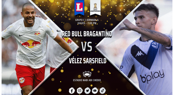 Red Bull Bragantino vs. Vélez por la fecha 4 de la Copa Libertadores.