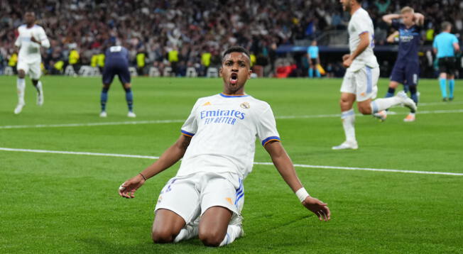 Rodrygo anotó doblete para la remontada de Real Madrid