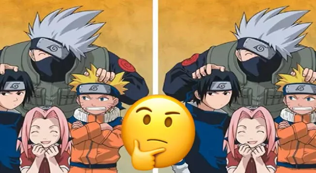 Encuentra las 6 diferencias de la imagen de Naruto ¿Podrás hacerlo?