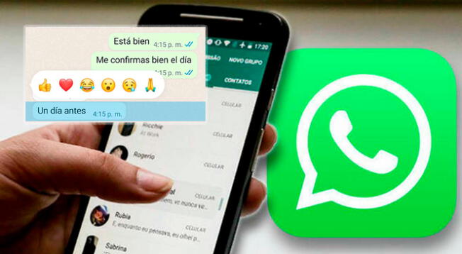 WhatsApp incluye reacciones a sus chat al mismo estilo de Facebook messenger.