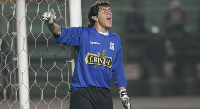 Enrique Bologna en 2008, cuando defendía la portería de Alianza Lima