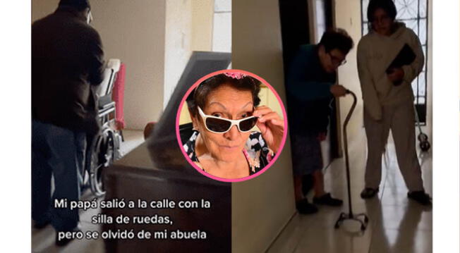 Familiares de la abuelita Norma son virales en redes sociales, luego de que solo evacuen su silla de ruedas.