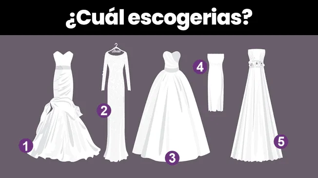 El vestido de novia que usarías en tu boda revela aspectos importantes sobre ti