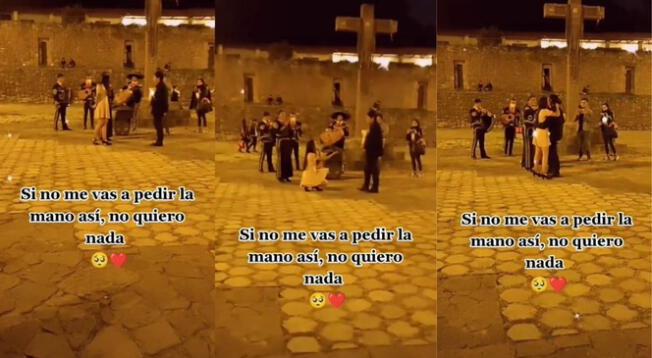 Joven realizó romántica pedida de matrimonio a su enamorado en plena calle - video