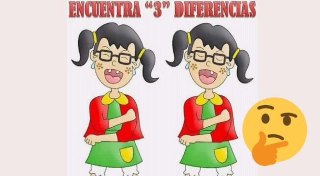 ¿Podrás hallar las 3 diferencias? Anímate a resolver este reto visual de la 'Chilindrina'