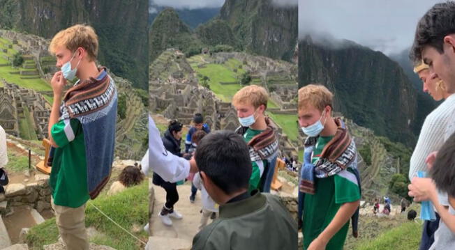 Mujer visita Cusco, se enamora de un turista, lo graba y video se vuelve viral por el singular mensaje de amor.