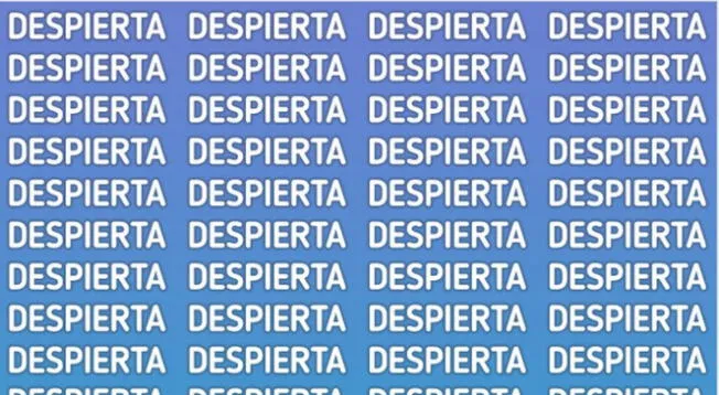 ¿Podrás hallar la palabra 'DESESPERA'? Tienes 5 segundos en este reto visual