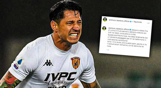 Gianluca Lapadula y su mensaje post derrota con Benevento