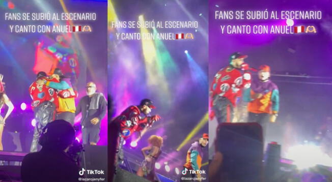 Tiktok: fan sube al escenario y canta con Anuel AA en su concierto, el video es viral