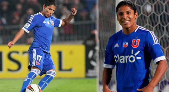 Ruidíaz jugó en U. de Chile en 2012 y salió campeón del Campeonato Nacional.