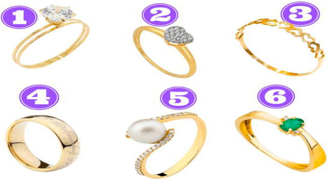 ¿Qué anillo te gusta más? Tu respuesta revelará más sobre ti.