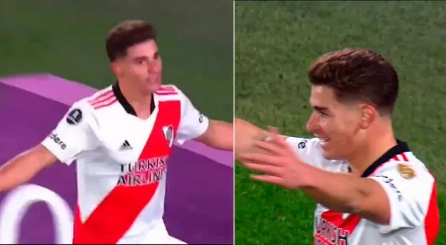 Julián Álvarez anotó los dos goles de River Plate sobre Alianza Lima