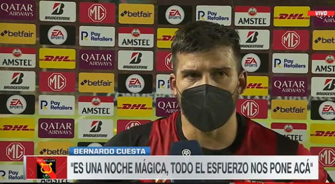 Bernardo Cuesta habló luego del triunfo ante Cuiabá.