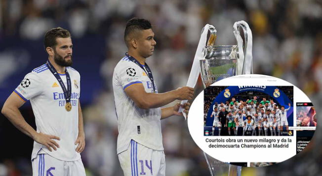 Real Madrid tras ganar la Champions League