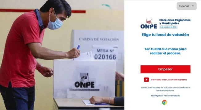 Conoce en la siguiente nota cómo elegir tu local de votación en la ONPE