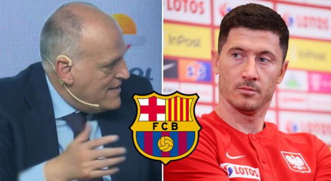 Presidente de LaLiga reafirmó que Barcelona no está en condiciones de fichar a Lewandowski