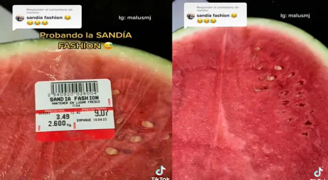 TikTok: Supermercado peruano vende ‘sandía fashion’ y peculiar fruta se hace viral