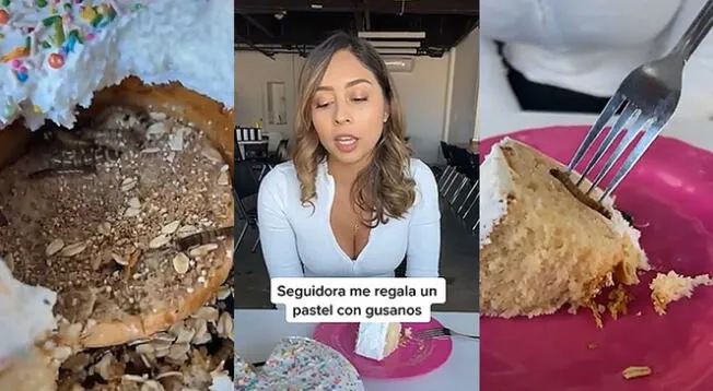 TikTok: Influencer llora tras recibir torta de cumpleaños con gusanos