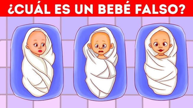 ¿Cuál es un bebé falso? Descifra el misterioso acertijo visual en 7 segundos