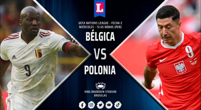 Bélgica recibe a Polonia en esta jornada 2 de la UEFA Nations League