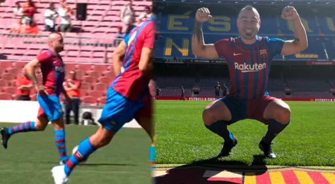 Hincha de Barcelona cumplió sueño y jugó en el Camp Nou.