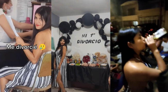 Familia de una joven celebra su separación y le realiza una fiesta sorpresa.