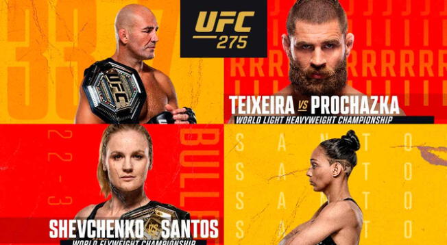 UFC 275: cartelera y horarios para ver evento