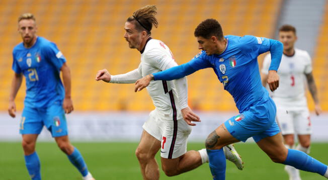 Inglaterra e Italia vienen jugando por la UEFA Nations League