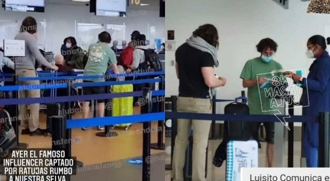 Luisito Comunica captado en aeropuerto Jorge Chávez rumbo a la selva