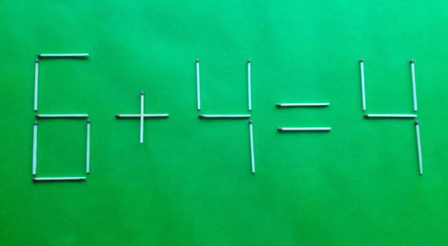 Acertijo visual: ¿Puedes mover un cerillo para resolver el problema matemático? Tienes solo 5 segundos