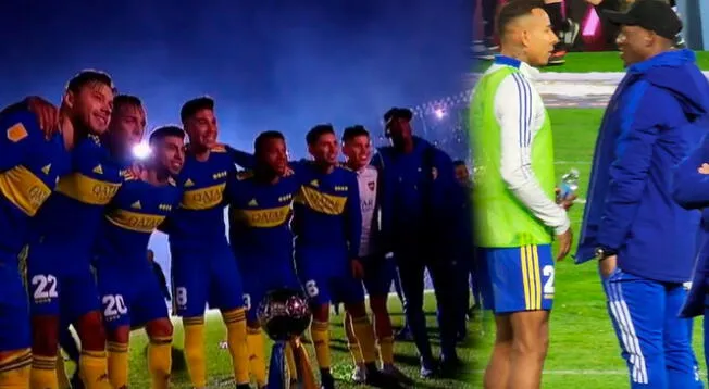 Luis Advíncula celebró con Boca el título de la Copa de la Liga