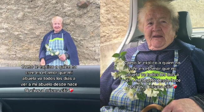 Mujer va todos los días al lugar en donde se veía con su esposo fallecido y lleva flores