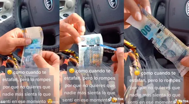 TikTok viral: conductor peruano recibe billete de 100 soles falso y toma drástica decisión que genera elogios