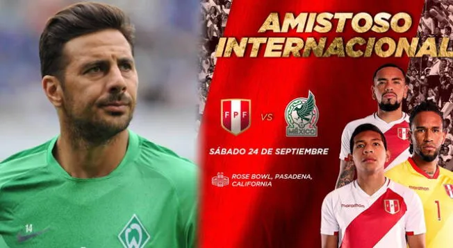 Perú vs. México será el mismo día del partido de despedida de Claudio Pizarro