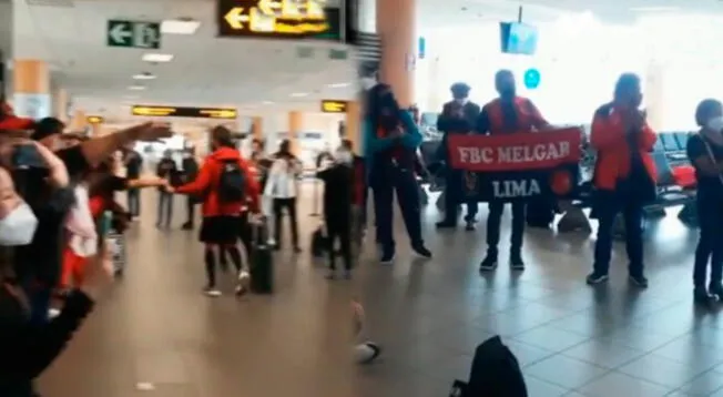 Hinchas de Melgar despidieron a sus jugadores en el aeropuerto