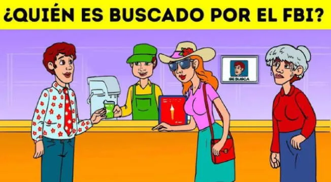 Acertijo visual: encuentra al que huye del FBI Acertijo visual: encuentra al que huye del FBI