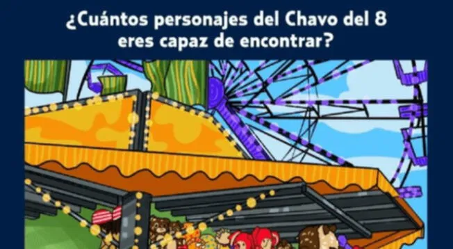 Reto visual: encuentra los personajes del Chavo del 8.