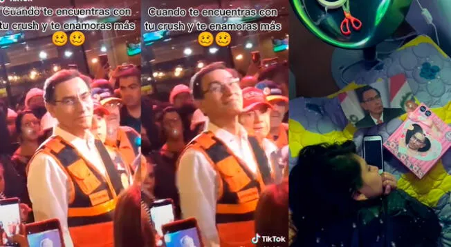 TikTok viral: peruana cruza miradas con Martín Vizcarra y este le hace singular gesto que sorprende a miles