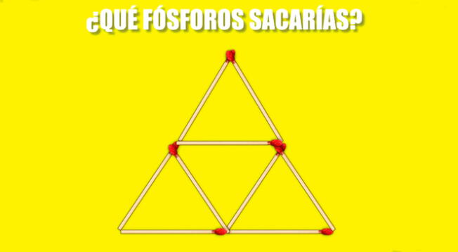 Acertijo visual: ¿Puedes formar dos triángulos con mover solo dos cerillos? El reto para GENIOS que no podrás superar