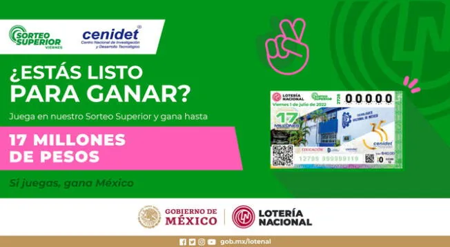 Revisa los número que fueron los ganadores de l Sorteo Superior de México