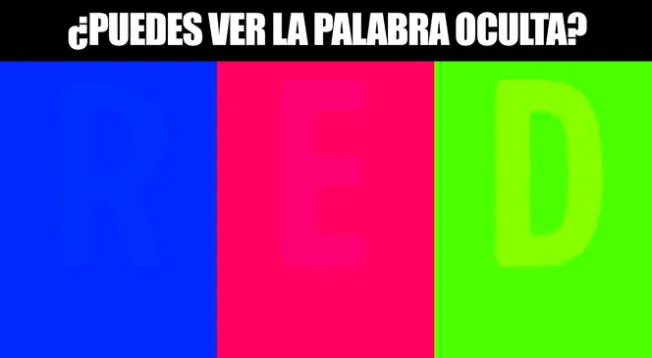 Logra ver la palabra oculta en solo 3 segundos.