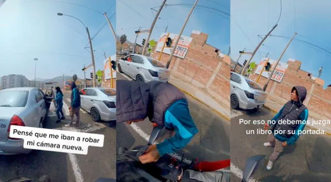 Joven pensó que 'jalador' le robaría su cámara pero se llevó una gran sorpresa.