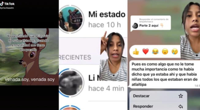 Joven descubrió que su novio le ocultaba los estados de WhatsApp y su reacción es viral