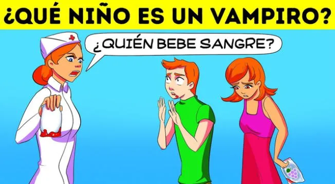 ¿Cuál de los niños es un vampiro? Si eres una ESTRELLA de los acertijos podrás adivinar