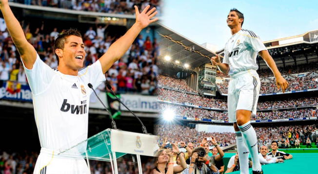 Cristiano Ronaldo en el día de su presentación con Real Madrid